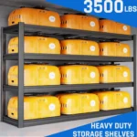 67" W Garage Shelving Heavy Duty, 4 Tier Garage Shelves, 68" H Adjustable Storage Shelving Unit, Commercial Metal, Customized - Image 5