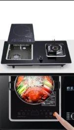 Flip-type Gas Burner Induction Cooker Radiant-cooker Embedded Cooktop Timing Energy-saving Dual-purpose Kitchen Fierce Stove - Image 6