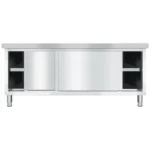 Thickened Stainless Steel Workbench, Kitchen Console, Chopping Board, Cutting Table, Commercial Back Kitchen Cabinet, Charging