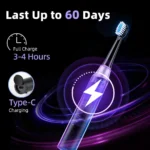 Sonic Electric Toothbrush 5 Mode IPX7 Waterproof 15000 Vibration 2Min Timer 500mAh Adult Toothbrush Deep Clean Whitenin Gum Care - Image 6