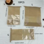 10pcs Kraft Paper with Window Bread Packaging Bags Oil-proof Breakfast Cookie Breat Supplies Party Food Toast Clear Celebrate - Image 6