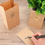 10pcs Kraft Paper Gift Wrap Bags, 4lbs Mini Lunch Bags No Handles, Stickers, Personalized Storage Bags Baby Shower, Birthday - Image 5