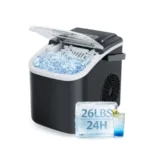 Countertop Ice Maker 26lbs/24H Portable Ice Maker with Handle 8 Ice Cubes Ready in 6 Mins Self-Cleaning Ice Makers Countertop f