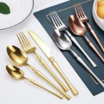 16pcs Gold Cutlery Set Forks Knives Spoons Dinnerware Dishwasher Safe Stainless Steel Western Tableware Silverware Wedding Gift - Image 2
