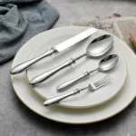5pcs 18/10 Stainless Steel Cutlery Set Roman Handle Luxury Gold Steak Knife Fork Spoon Tableware Dinnerware Dishwasher Safe - Image 4