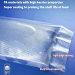 50/100pcs Textured Vacuum Food Packaging Bag, Commercial Evacuation Storage Compression Plastic Sealing Bag, Mesh Fresh Bag, Hou - Image 5