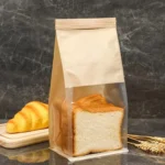 10pcs Kraft Paper with Window Bread Packaging Bags Oil-proof Breakfast Cookie Breat Supplies Party Food Toast Clear Celebrate - Image 3