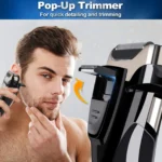 Pop-Up Trimmer Electric Shaver Stainless Steel Shaving Machine Men's 3D Triple Floating Blade Razor Shaver Barber Trimmer FK-605 - Image 2