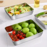 3-Piece Stainless Steel Food Storage Containers Set - Airtight BPA-Free Kitchen Organizers for Fridge/Pantry/Dry Goods - Image 6