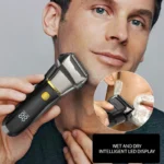 Electric Shaver 4D For Men Rechargeable Shaving Beard Razor Trimmer Machine For Barber USB Type-C Rechargeable Waterproof HT-909 - Image 4