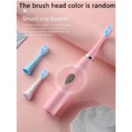 Electric Toothbrush Adult Automatic Couples Set, Suitable For Home Or Travel Use, Random Brush Head Colors - Image 2