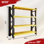 5000lbs Garage Shelving Heavy Duty, 4-Tier Metal Adjustable Garage Shelves, Storage Shelves for Warehouse, Pantry,, Customized - Image 2