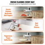 SucceBuy Manual Meat Grinder 304 Stainless Steel Hand Meat Grinder with Steel Table Clamp Meat Mincer Sausage Maker - Image 6
