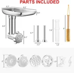 Metal Food Grinder Attachments for all KitchenAid chef and Cuisinart Stand Mixers SM-50 Series. Meat Grinders, Sausage Stuff - Image 2