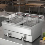 Electric Fritadeira Friteuse Kitchen Machines Stainless Steel 4.8KW Dual Professional Commercial Donut Making Machine Fryer - Image 2