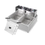 Professional 220V 6L Stainless Steel Electric Chicken Fryer Machine New Commercial Kitchen Equipment 12L for Restaurants