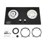 4.2KW+5.2KW Household Double Stove Hob Built in Gas Stove 2 Grade Dual-purpose Burner Natural Gas Tempered Glass Gasfornuis - Image 5