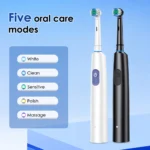 Smart Rotating Timing Electric Toothbrush, Rechargeable Rotary Toothbrush with 4 Heads, 5 Modes Setting Teeth Whitening Oral Car - Image 4
