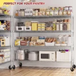 75.6" H Storage Shelves 2500LBS Garage Shelving Unit with Wheels Metal Shelving Heavy Duty Wire Shelves for Storage, Customized - Image 6