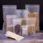 100 pieces of frosted self-standing ziplock bags, candy snack packaging bags, dried fruit food sealing bags with printable brand - Image 4