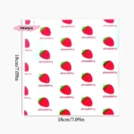 50Pcs Food-Grade Baking Wax Paper Strawberry Floral Pattern Non-Stick Squares for Cake Burger Chips Wrapping - Image 6