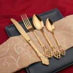 24pcs Cutlery Set Gold Dinnerware Stainless Steel Royal Spoon Forks Knives Kitchen Western Dinner Silverware Tableware Gift - Image 2