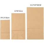 10pcs Kraft Paper Gift Wrap Bags, 4lbs Mini Lunch Bags No Handles, Stickers, Personalized Storage Bags Baby Shower, Birthday - Image 3