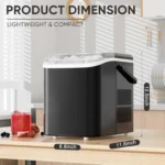 Portable Ice Maker, 26lbs/24H, 9 Cubes in 6 Mins, Self-Cleaning, Quiet for Home Kitchen RV Camping - Image 5