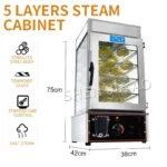 FD-500 Commercial Electric Steaming Cabinet Surrounded Toughened Glass Commerical Bun Steamer Bread Steamer Steamed Buns Furnace - Image 2