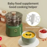 350ml Mini Wireless Electric Garlic Press Dual-purpose Food Processor USB Rechargeable Kitchen Food Shredder Meat Grinder Vegeta - Image 4