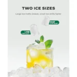 Compact Countertop Ice Maker 26 lbs per Day Fast Ice in 6 Minutes Self-Cleaning Stainless Steel Silver Ideal for Home Kitchen O - Image 3