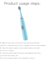 2026 Adult Electric Toothbrush , for home use or travel. Brush head colors are random Battery model（Batteries not includ） - Image 6