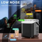 Portable Ice Maker, 26lbs/24H, 9 Cubes in 6 Mins, Self-Cleaning, Quiet for Home Kitchen RV Camping - Image 6