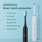 6 Modes Electric Toothbrush Type-C Charging Teeth Cleaning Device IP67 Waterproof Smart Timing 3 Brushes Replacement Heads - Image 5