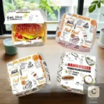Pack of 50/100, Thickened Disposable Burger Box, Grease-Resistant Food Grade Take Out Boxes for Fast Food - Image 2