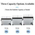 35L 45L 55L Dual Zones Compressor Cooling Mini Freezer 12V 24V Mini Fridge Car Refrigerator with Handle - Image 6