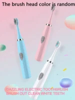 2026Electric Toothbrush Adult Automatic Couples Set, Suitable For Home Or Travel Use, Random Brush Head Colors - Image 2