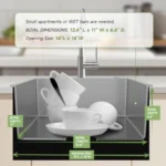 15 inch Drop In Bar Sink, 15x15" Single Bowl Topmount Steel Handmade 16 Gauge Top Counter for Wet Bar RV Outdoor Small Kitchen - Image 4