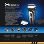 Surker Electric Shaver for Men Rechargeable Intelligent Reciprocating Type Razor Washable Digital LCD Display Shaving Machine - Image 5