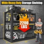 Heavy Duty Garage Shelving 2200 LBS 4 Tier Heavy Duty Storage Shelves Adjustable Industrial Metal Wire Shelf Unit, Customized - Image 4