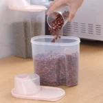 Household Kitchen Grain Storage Box, Food Storage Box, Dry Grain Sealed Can, Pet Grain Storage Box, Measuring Cup - Image 6