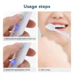 6 Modes Electric Toothbrush Type-C Charging Teeth Cleaning Device IP67 Waterproof Smart Timing 3 Brushes Replacement Heads - Image 3