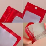 100Pcs Colored Aluminum Foil Self Sealing Bag Matte Window Zipper Digital Phone Case Jewelry Sample Food Bean Packaging Pouches - Image 3