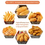 Top Fryer Factory Hot Sale New Condition Professional 16L Stainless Steel Electric Donut Fryer Commercial Double Tank Table - Image 6