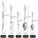 5Pcs Silver Cutlery Set Stainless Steel 304 Tableware Mirror Knife Fork Spoon Dishwasher Safe Western Elegant Dinnerware Set - Image 5