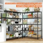 Storage Shelves Heavy Duty, 2 PCS 48" L x 20" W x 72" H Garage Wire Shelving Unit Loads 2000LBS, 5-Tier Adjustable, Customized - Image 6