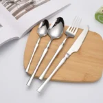 24pcs Upscale Gold Dinnerware Set Stainless Steel Tableware Knife Fork Coffee Spoon Flatware Dishwasher Safe Dinner Cutlery Gift - Image 6