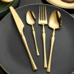 16pcs Gold Cutlery Set Forks Knives Spoons Dinnerware Dishwasher Safe Stainless Steel Western Tableware Silverware Wedding Gift - Image 3