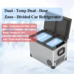 35L 45L 55L Dual Zones Compressor Cooling Mini Freezer 12V 24V Mini Fridge Car Refrigerator with Handle - Image 2