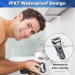 Pop-Up Trimmer Electric Shaver Stainless Steel Shaving Machine Men's 3D Triple Floating Blade Razor Shaver Barber Trimmer FK-605 - Image 3